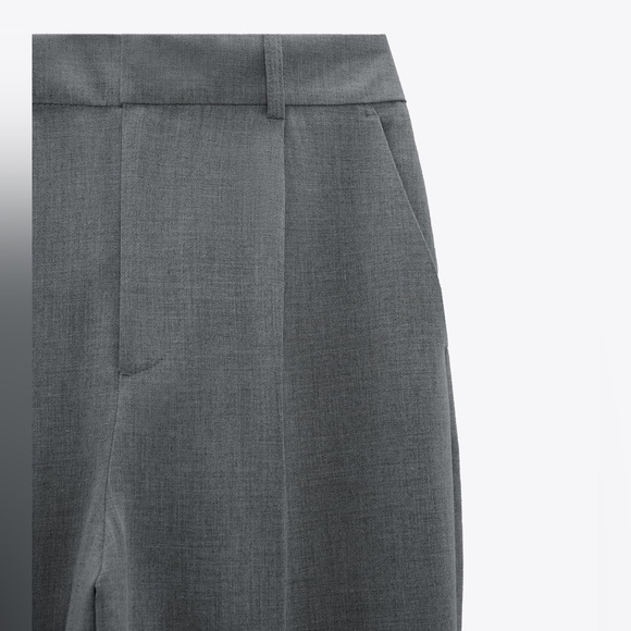 ZARA PLEATED MENSWEAR STYLE PANTS - GRAY - Picture 3 of 7